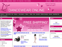 Tablet Screenshot of dancewearonline.ca